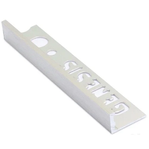 Tegelstrip aluminium.r.a.str. Geborsteld zilver 8mm -