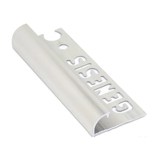 Tegelstrip aluminium ro.a.str. Geborsteld zilver 8mm -