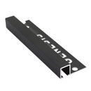 Tegelstrip aluminium zwart mat vierkant 12 mm 2.5 mtr -