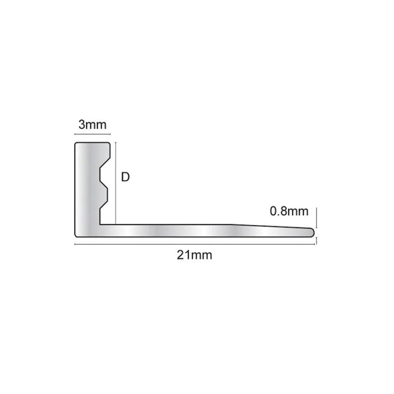 Tegelstrip Hoekprofiel Bathstone 10 mm - Tegelstrips