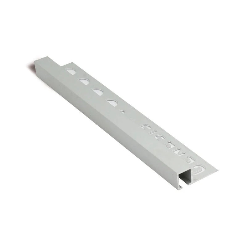 Vierkant profiel Aluminium Geanodiseerd matzilver 10 mm -