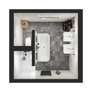 Vloertegel Heritage black 33 x 33 cm - Vloertegels