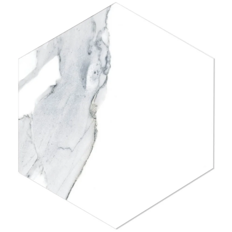 Vloertegel Swan white hexagon 20 x 20 cm - Vloertegels