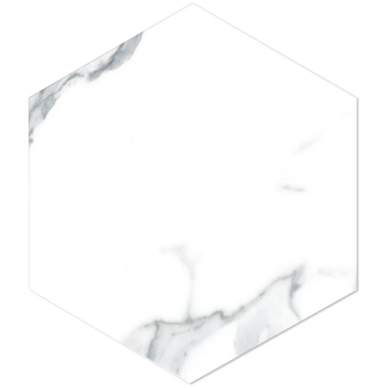 Vloertegel Swan white hexagon 20 x 20 cm - Vloertegels