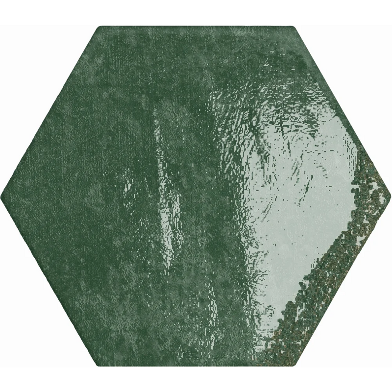 Wandtegel Carmen Hexagon green 13 x 15 cm - Wandtegels