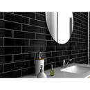 Wandtegel Metro zwart brillo 10 x 20 cm - Wandtegels