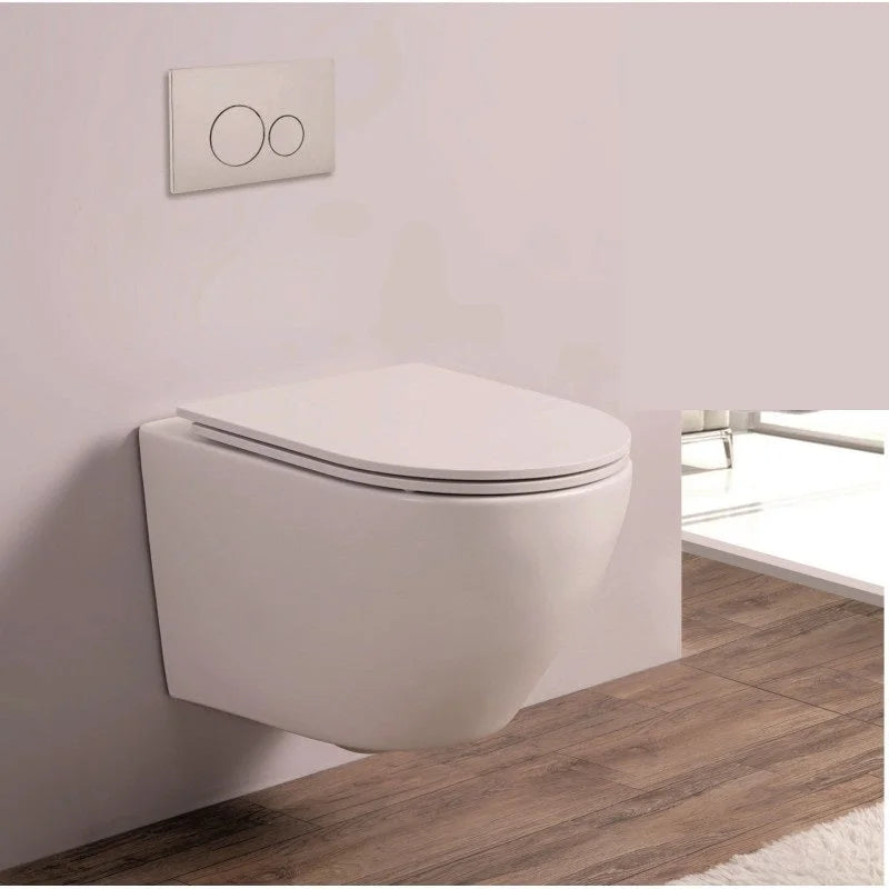 Wandtoilet Elite glans wit rimless incl.wc bril -