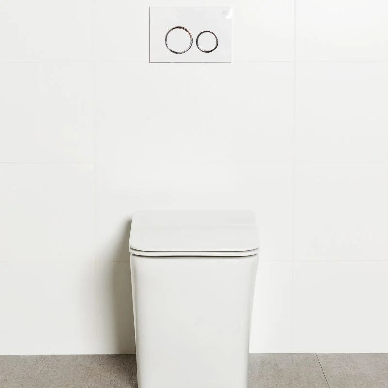 Wandtoilet Piazza glans wit rimless met wc bril -