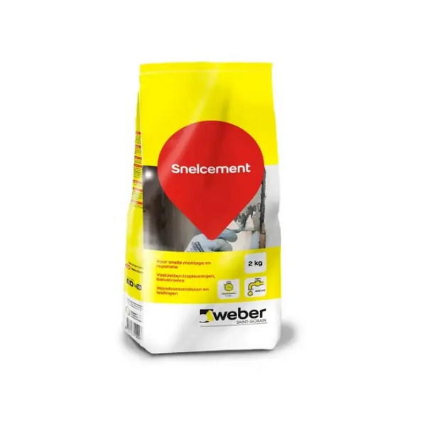 Weber Snelcement Reparatiemortel 2 kg - Reparatiemiddelen