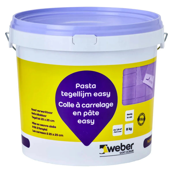 Weber Tegellijm Pastalijm Paste easy 8 kg - Tegellijm