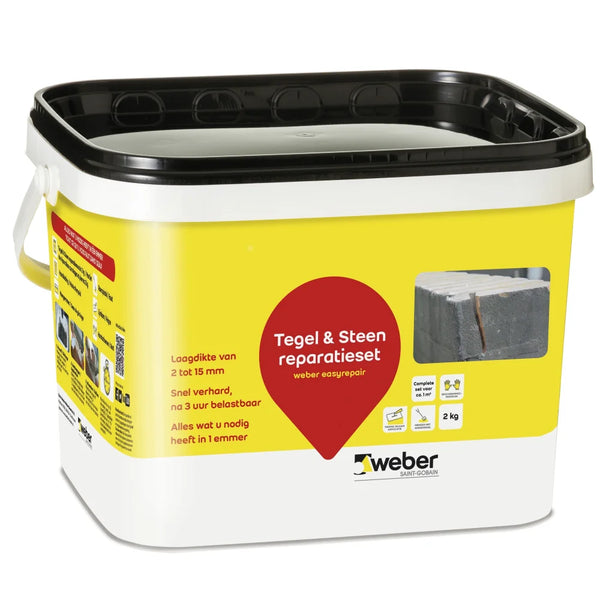 Weber Tegels & Steen reparatie set Reparatiemortel 2 kg -